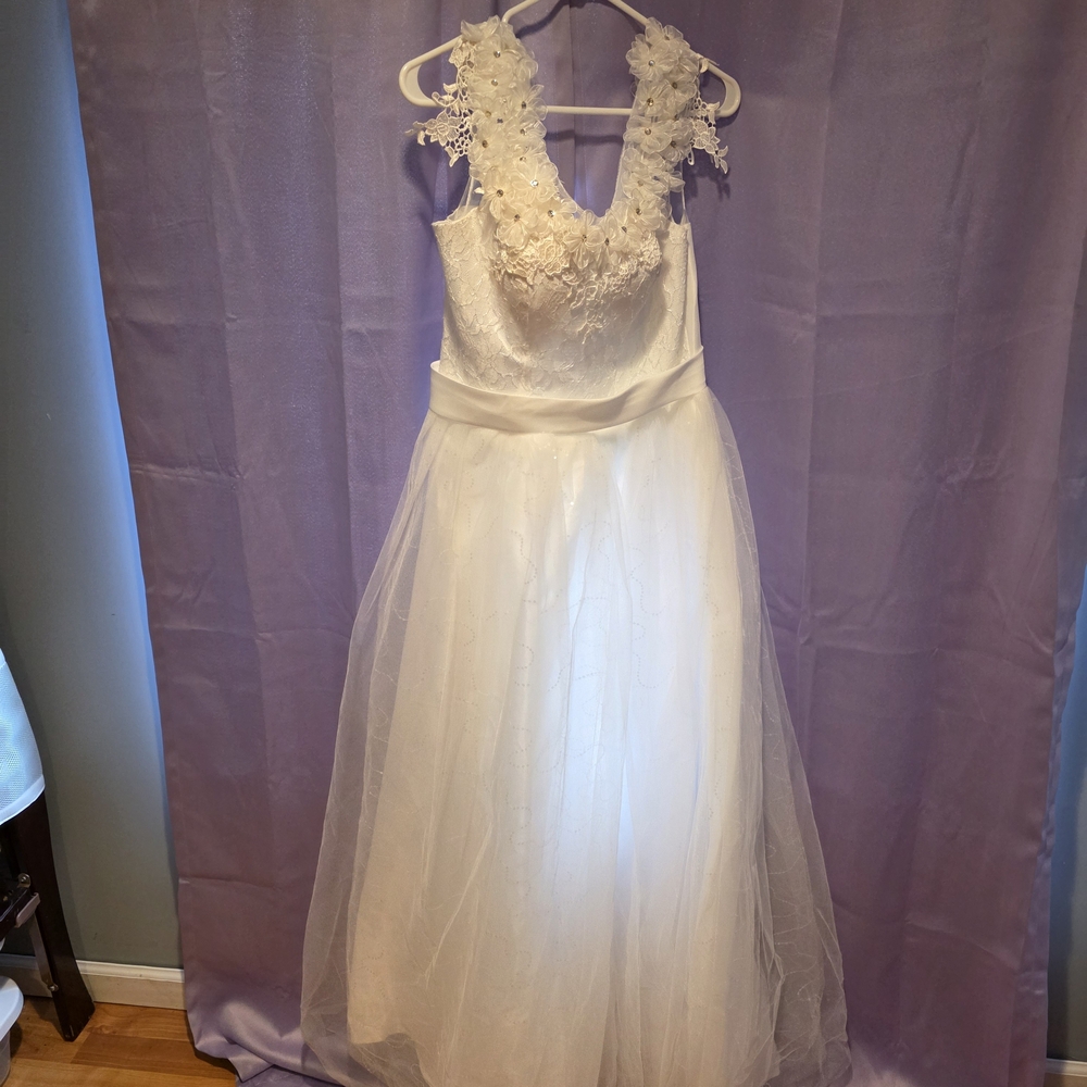 Elegant White Floral Gown